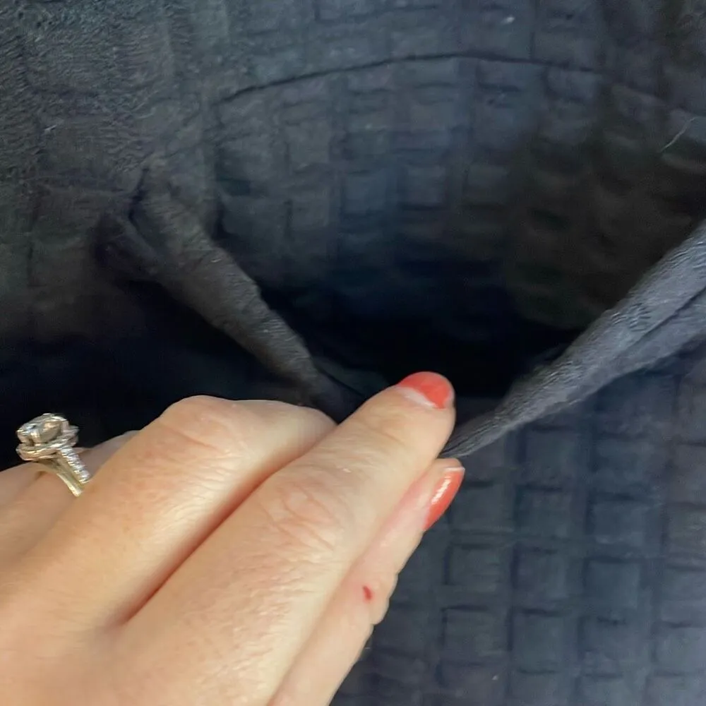 Sara Campbell black quilted jacket cardigan xs - Image 6