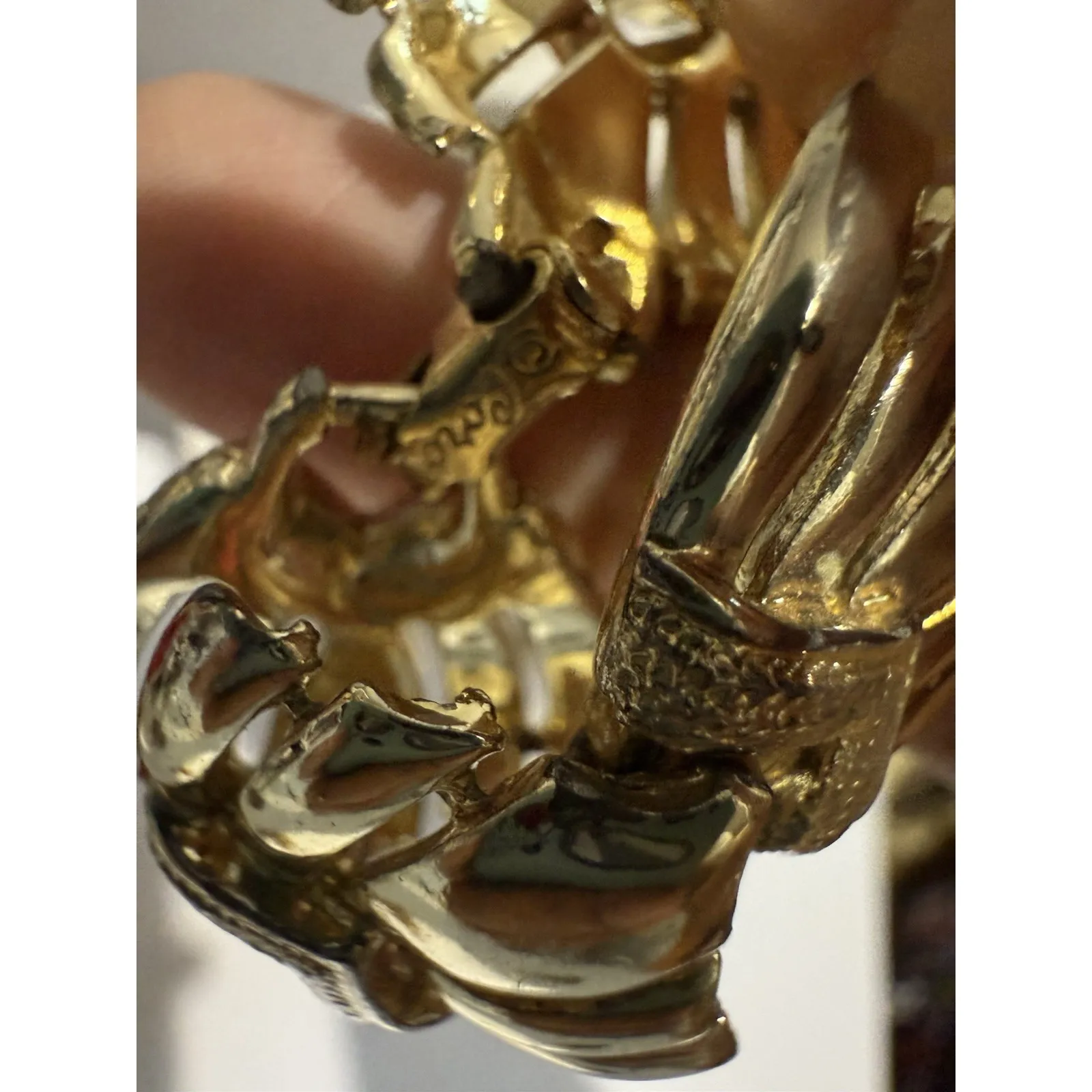 VINTAGE CORO ART DECO EGYPTIAN INFLUENCE NECKLACE & BRACELET SET‎ Gold - Image 4