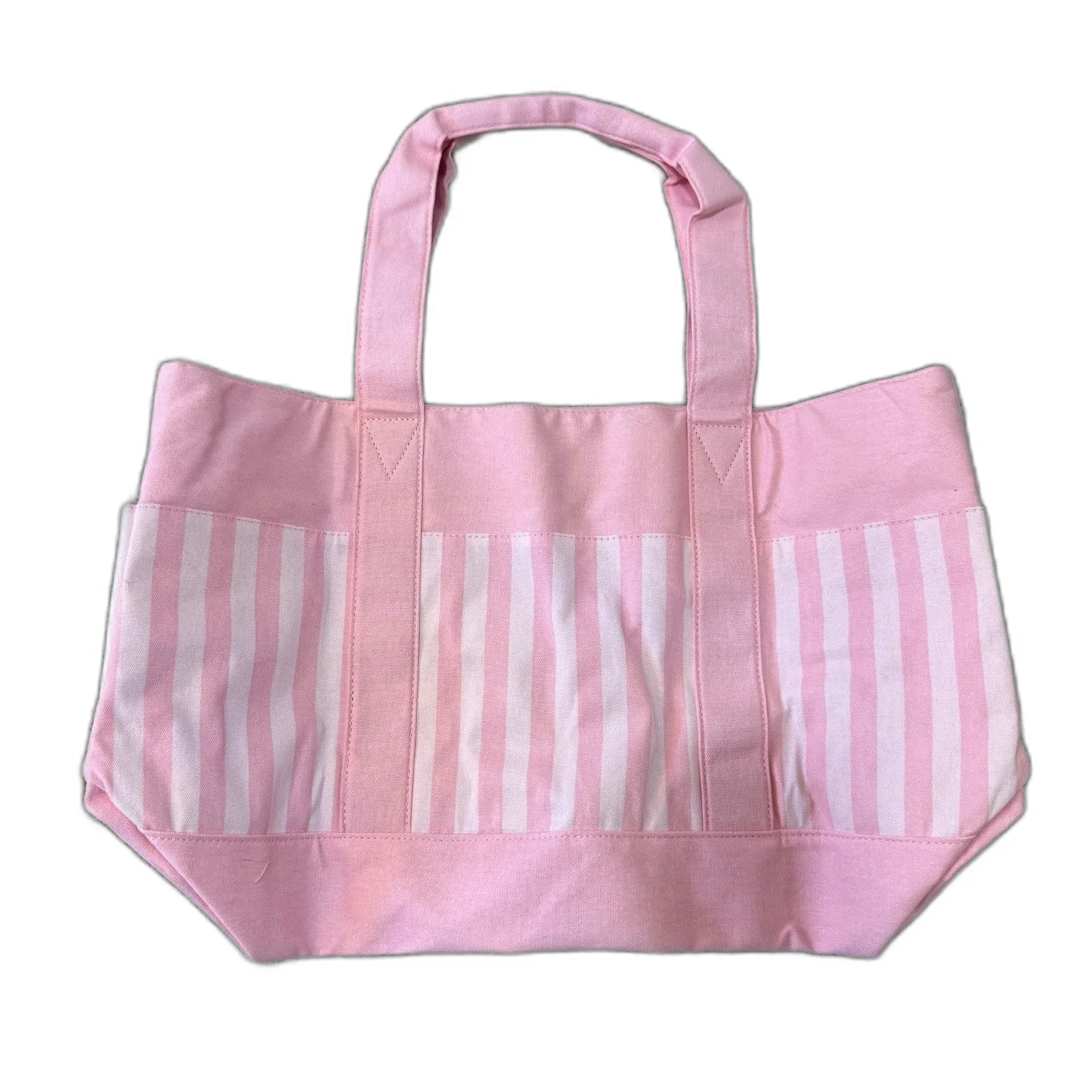 Victoria's Secret | Pretty Pink Stripe Carryall Tote Handbag New VS Pink - Image 5