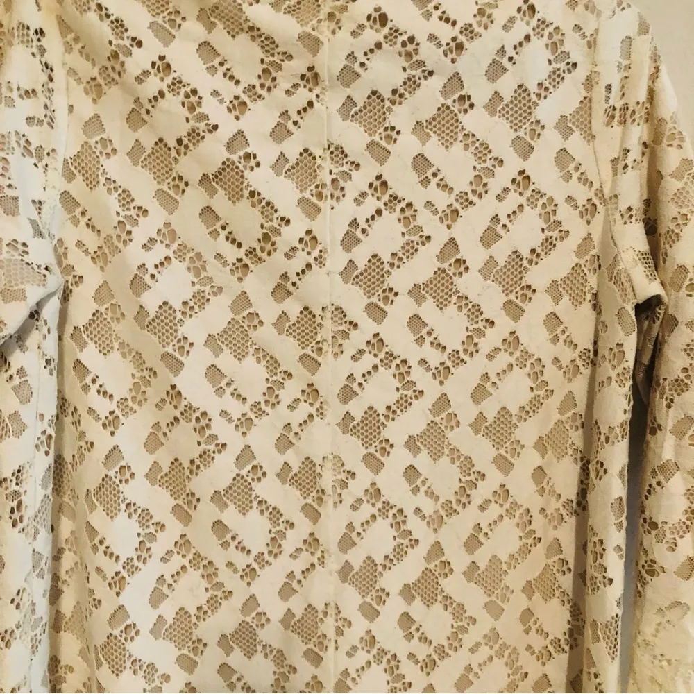 Megan Huntz Atlanta Dress in Lace. Cream Color Made in USA. Size: S - Image 6