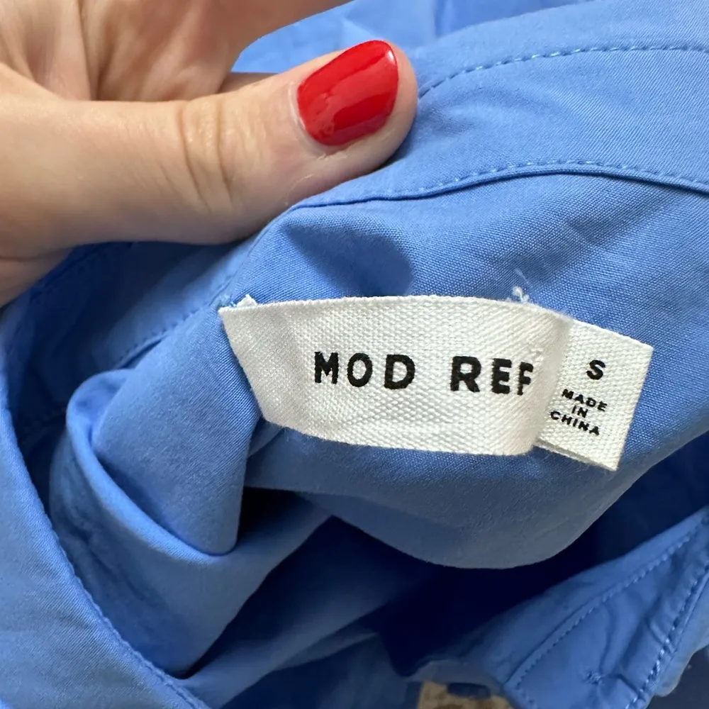 Mod Ref Raya Poplin Top Size Small - Blue - Image 4