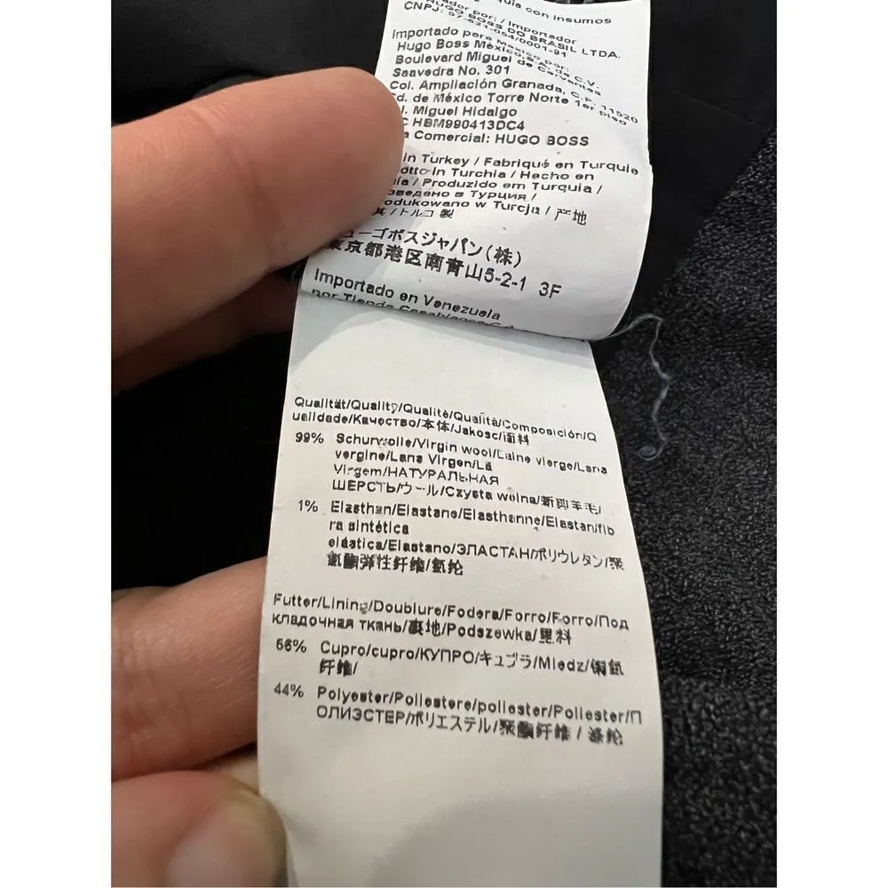 Hugo Boss  grey blazer jacket classic career hidden button size 12 - Image 10