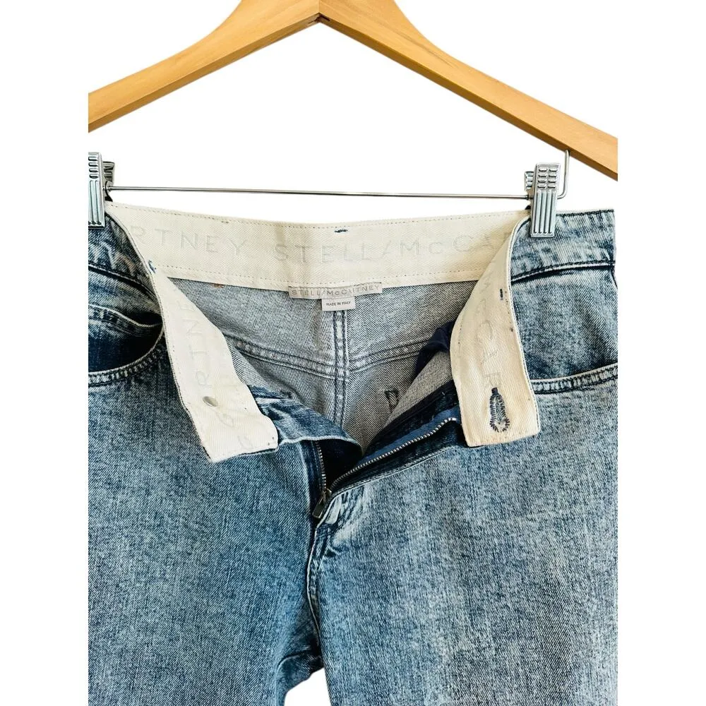 Stella McCartney Degrade Mid Rise Straight Leg Relaxed Multi Color Jeans Size 29 - Image 10