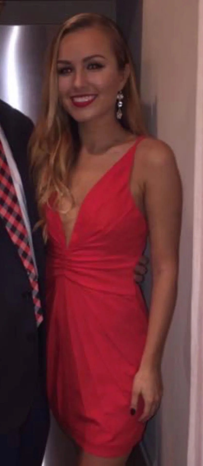 Xenia Red Devotions Pleat Mini Dress - Image 4