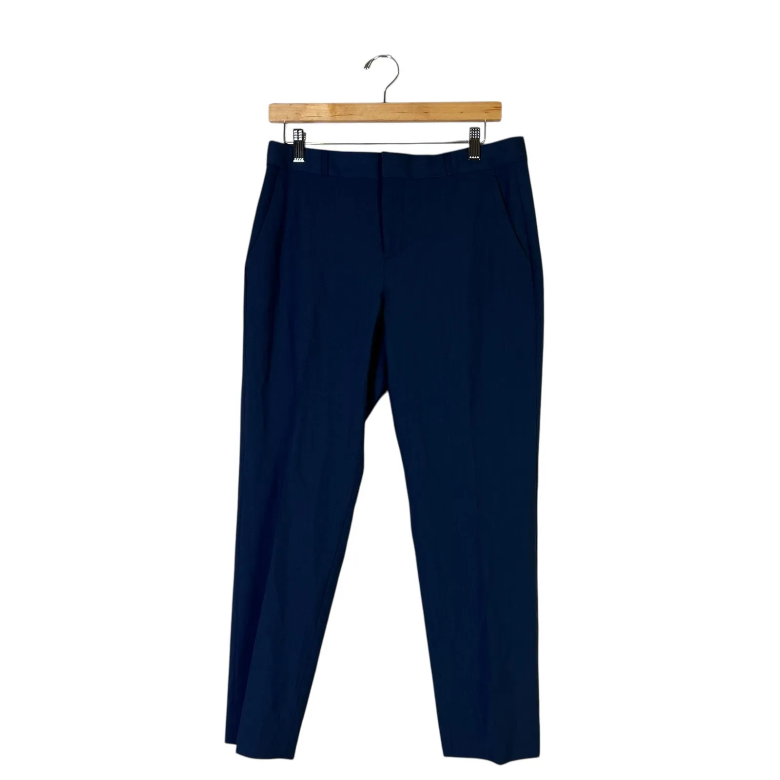 Banana Republic Avery Wool Slim Ankle Pants Womens 6 Navy Blue Work Career - Image 2