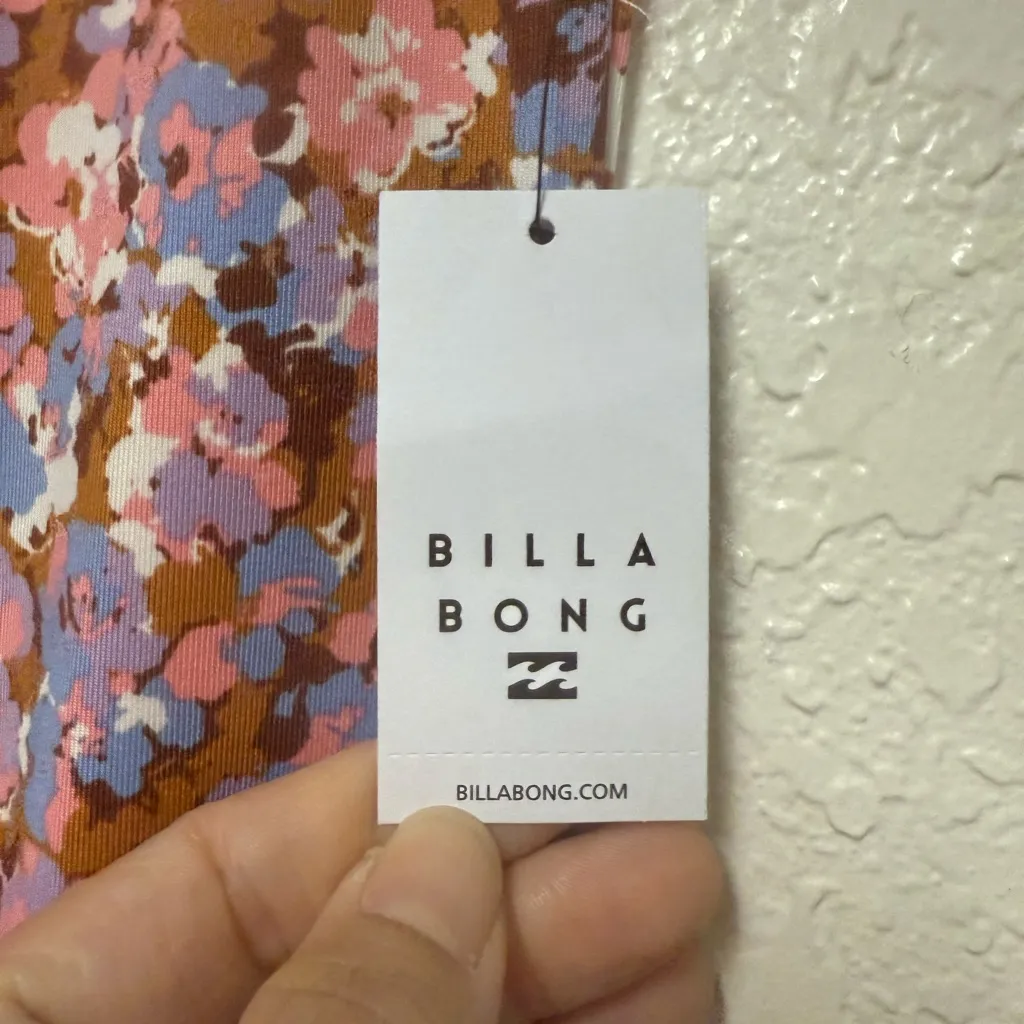 NWT BILLABONG Floral Hang Loose Pant - Pink, Brown, White Size XS - Image 8