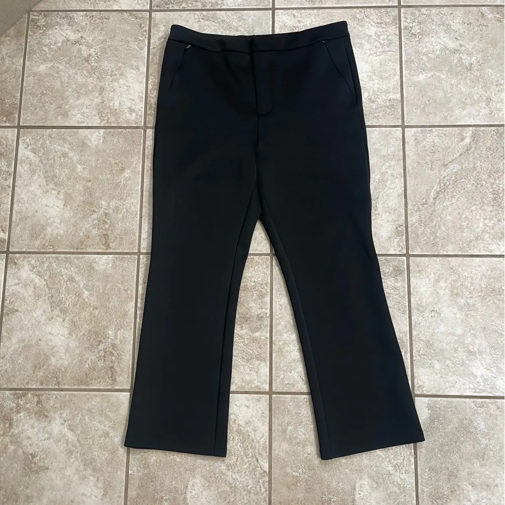 Good American Scuba Trouser Size 14 /32 Inseam ‎ Black EUC Stretch Boot  Cut - Image 2