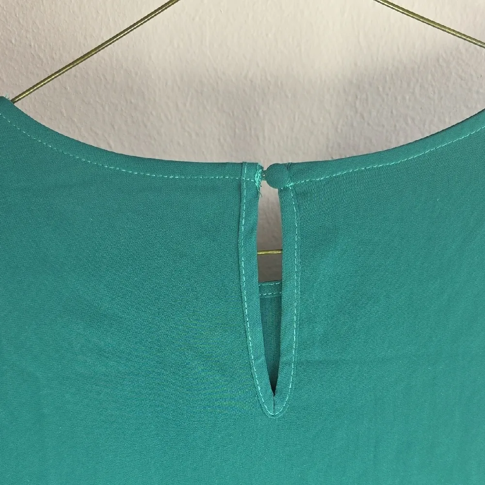 Blouse Long Sleeve Shirt Green Medium - Image 4