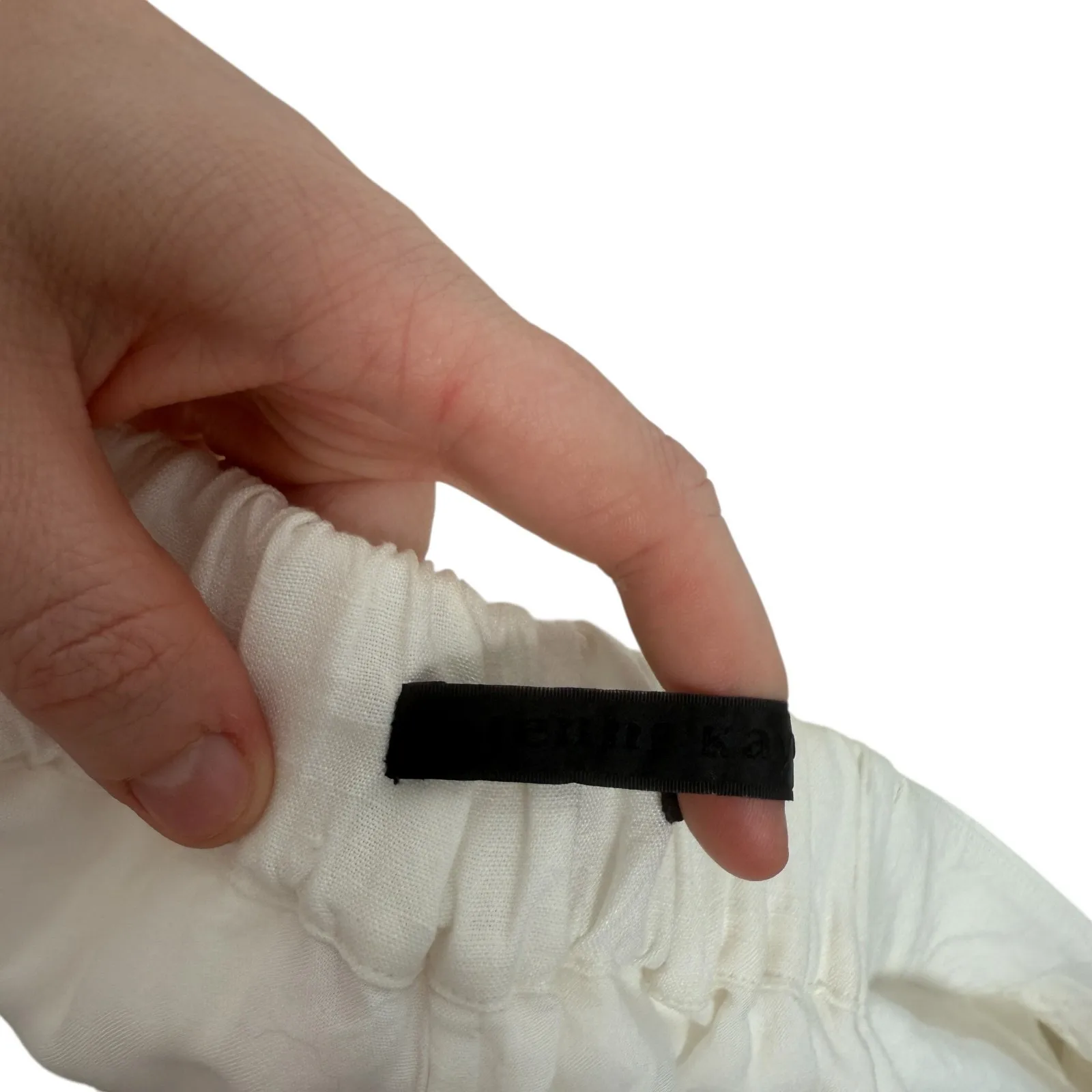 Jenni Kayne White Linen Wide Leg Pants Coastal Beach Lagenlook Womens Large? - Image 5