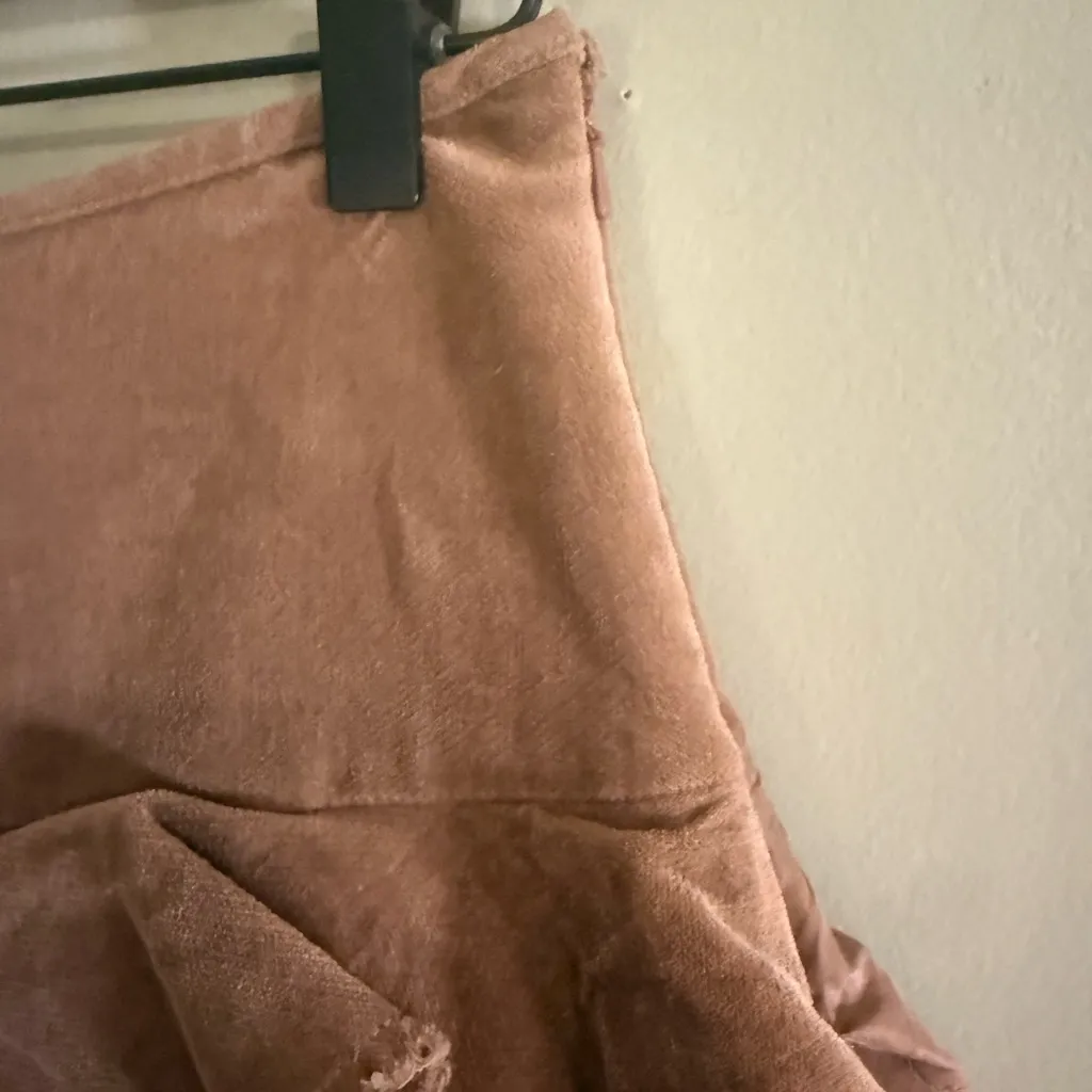 Jigsaw Tiered Ruffle Skirt Brown Pink Silk Accents Size 8 - Image 6