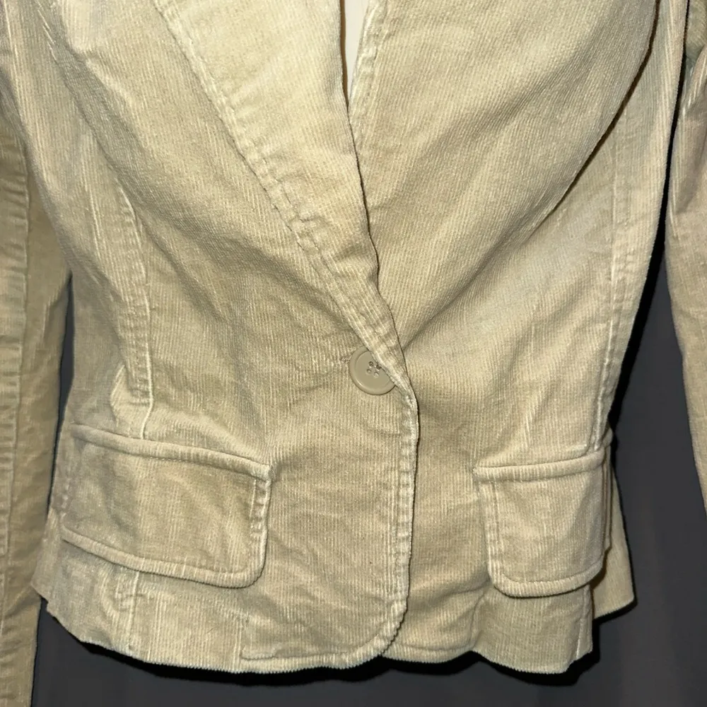 Tan Corduroy Women’s Fitted Y2K Blazer - Image 4