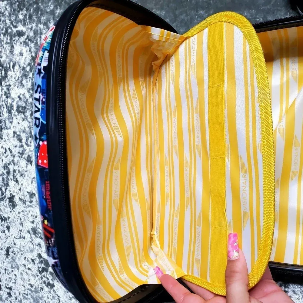 Jane Elissa Collection Visionair "Broadway Nights" Beauty Traveling Case Yellow - Image 14