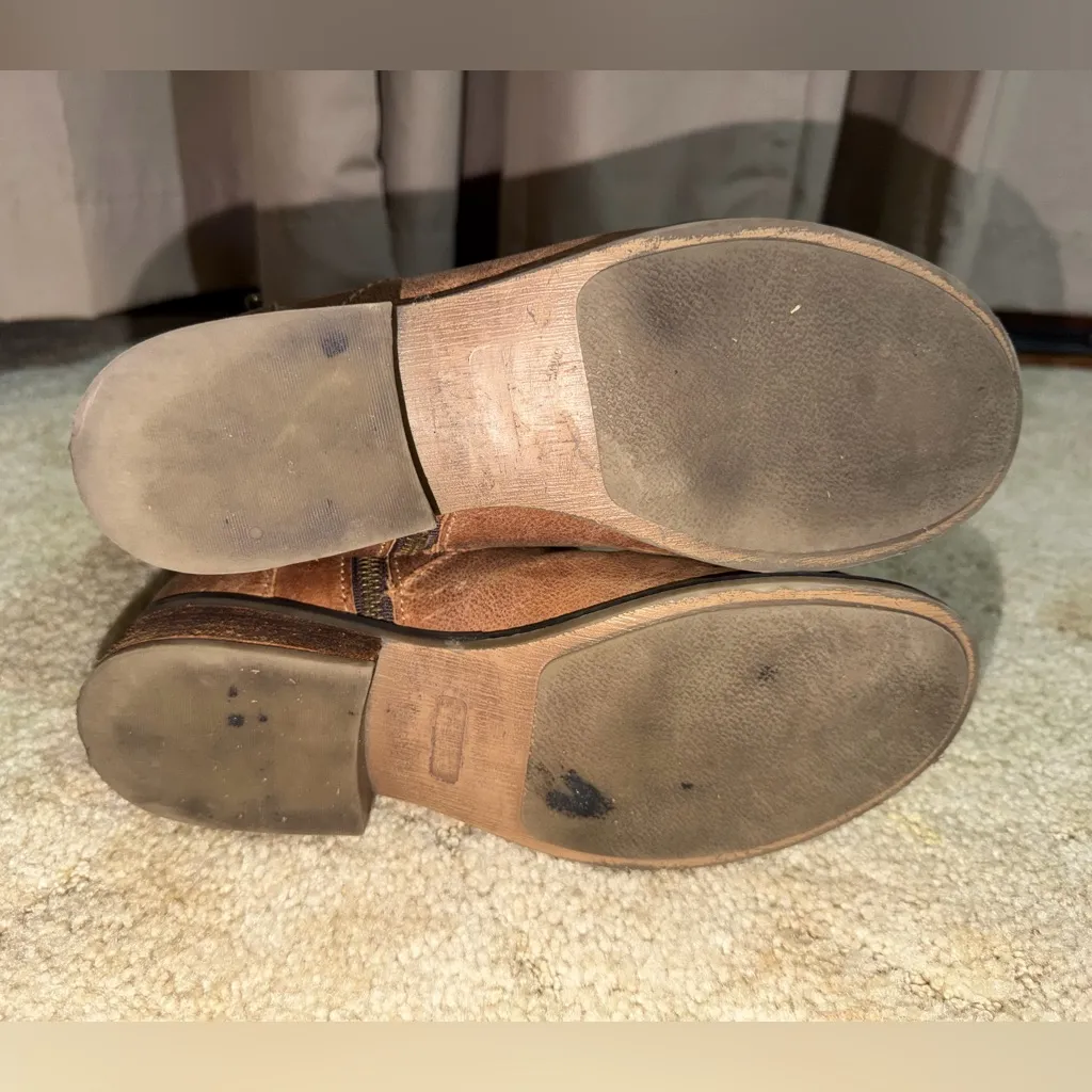 Corral Boots Brown Tan Leather Riding Boots Western Size 8 - Image 8