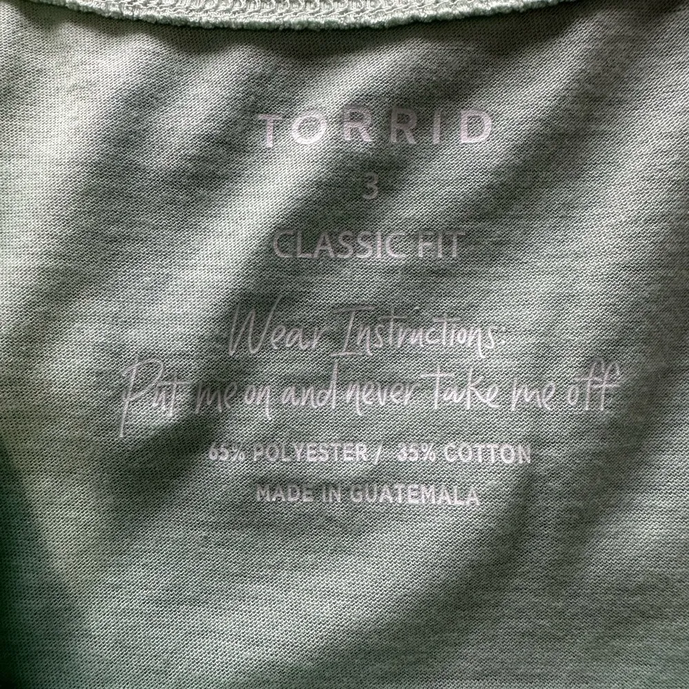Torrid New Classic Fit Crew Neck Tee in Jade Size 3X - Image 3