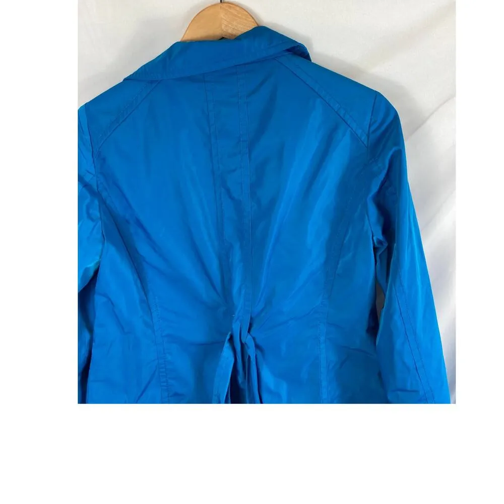 Liz Claiborne Button Up Tie Waist Jacket Blue Size Medium - Image 5