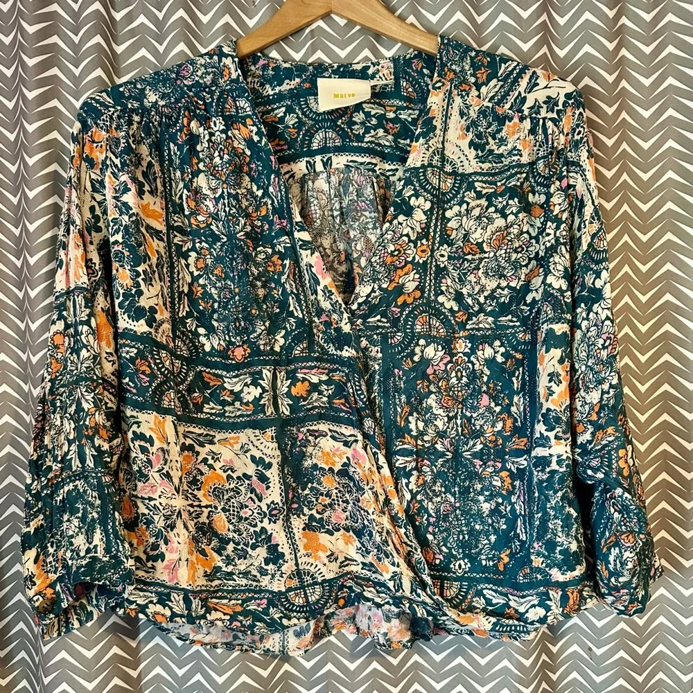 Anthropologie Maeve | Gianna Wrap Top, Size M. - Image 3