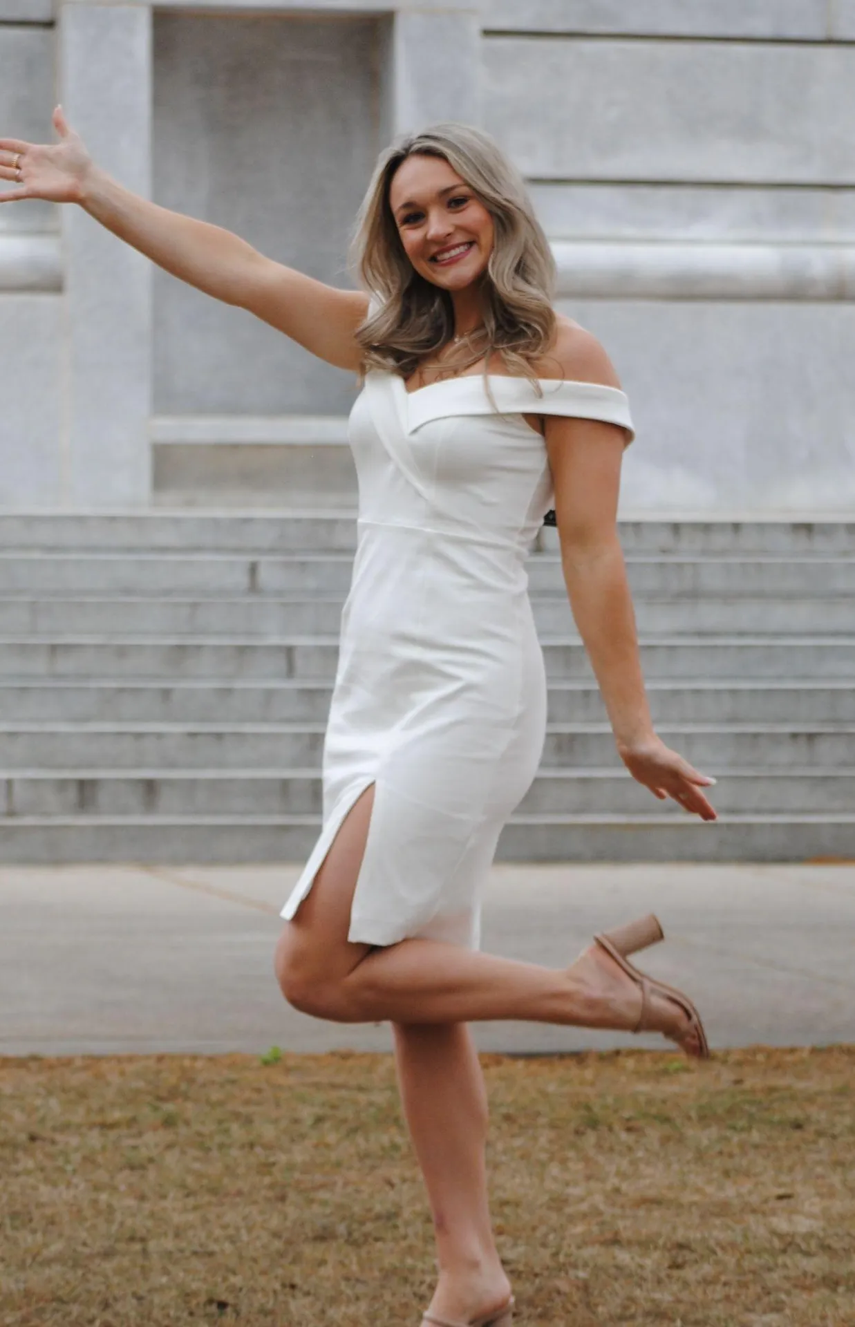 White Midi Dress - Image 2