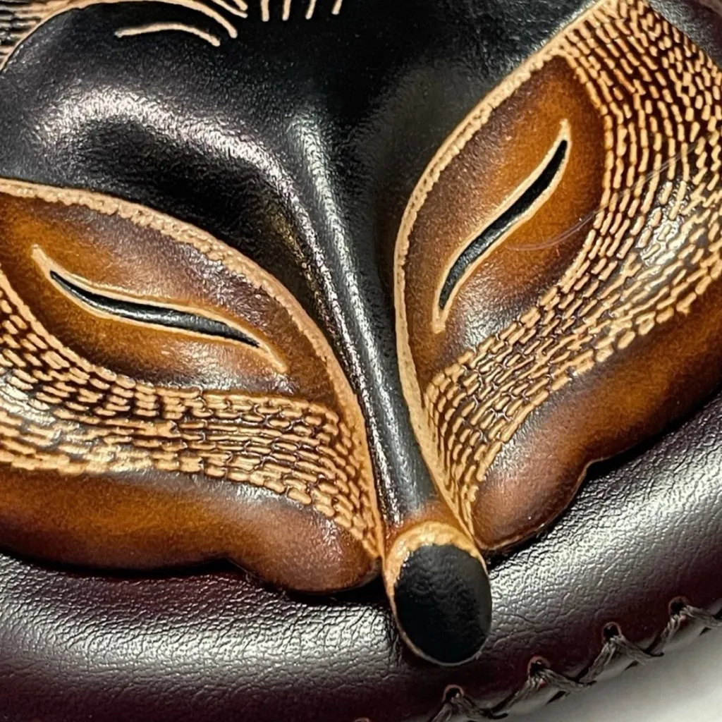 Hand Made Embossed Tooled Leather Brown Fox
Coin Purse/Wristlet - Image 4