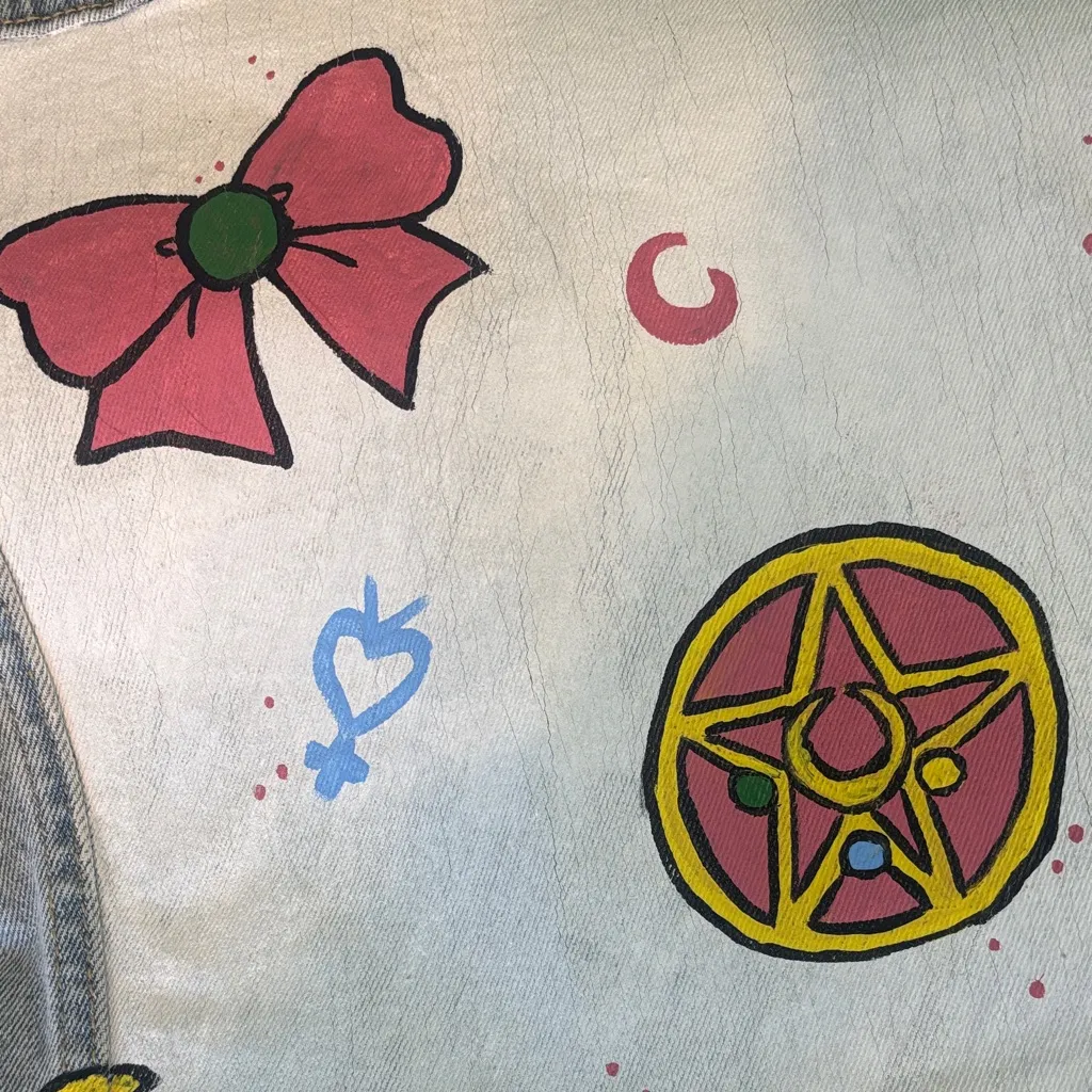 Universal Thread hand painted  Jean Jacket with Sailor Moon design - Image 10