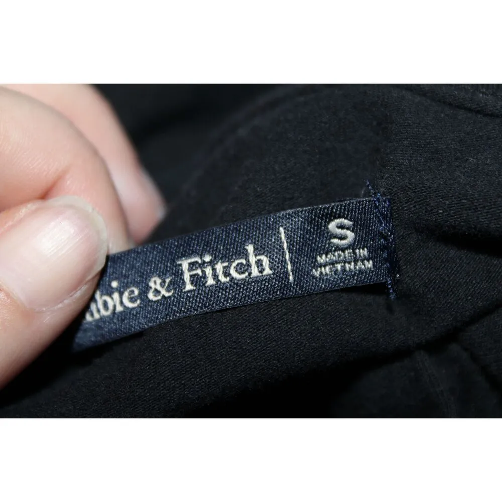 Womens Abercrombie & Fitch Black Cotton Long Sleeve V-Neck Bodysuit Size Small S - Image 4