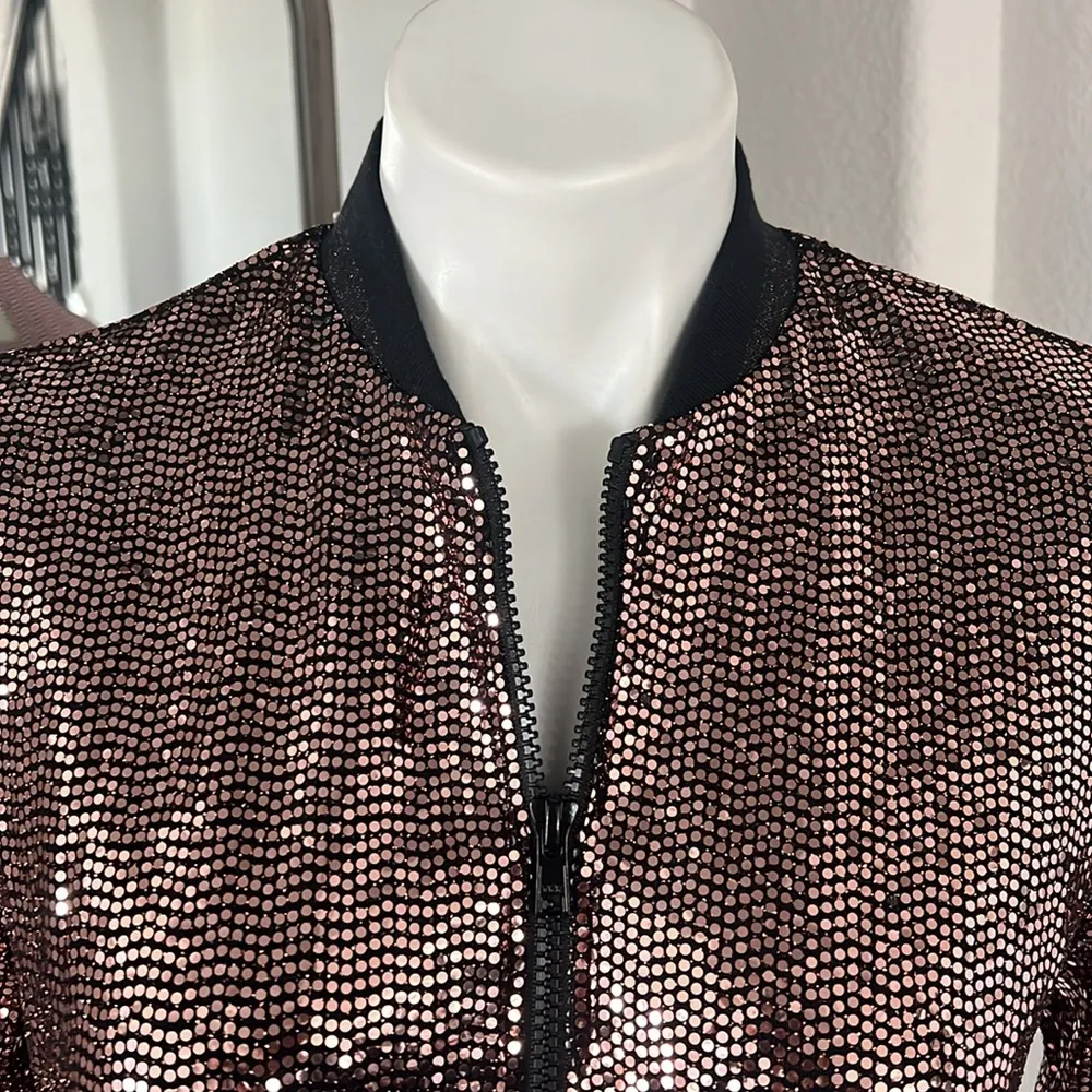 PAM & GELA Rose Mirror Ball Jacket, Size P/XS New w/Tag Retail $275 - Image 11