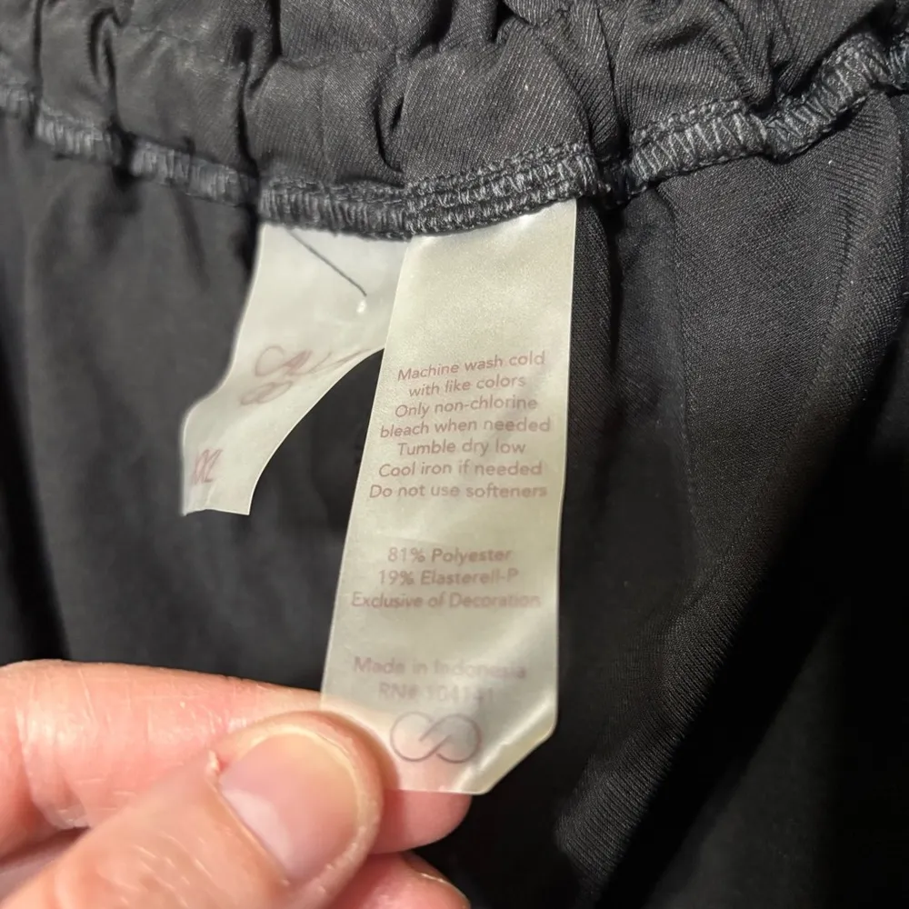 Calia By Carrie Underwood Black Draw String Paper Bag Woven Shorts Size XXL - Image 5