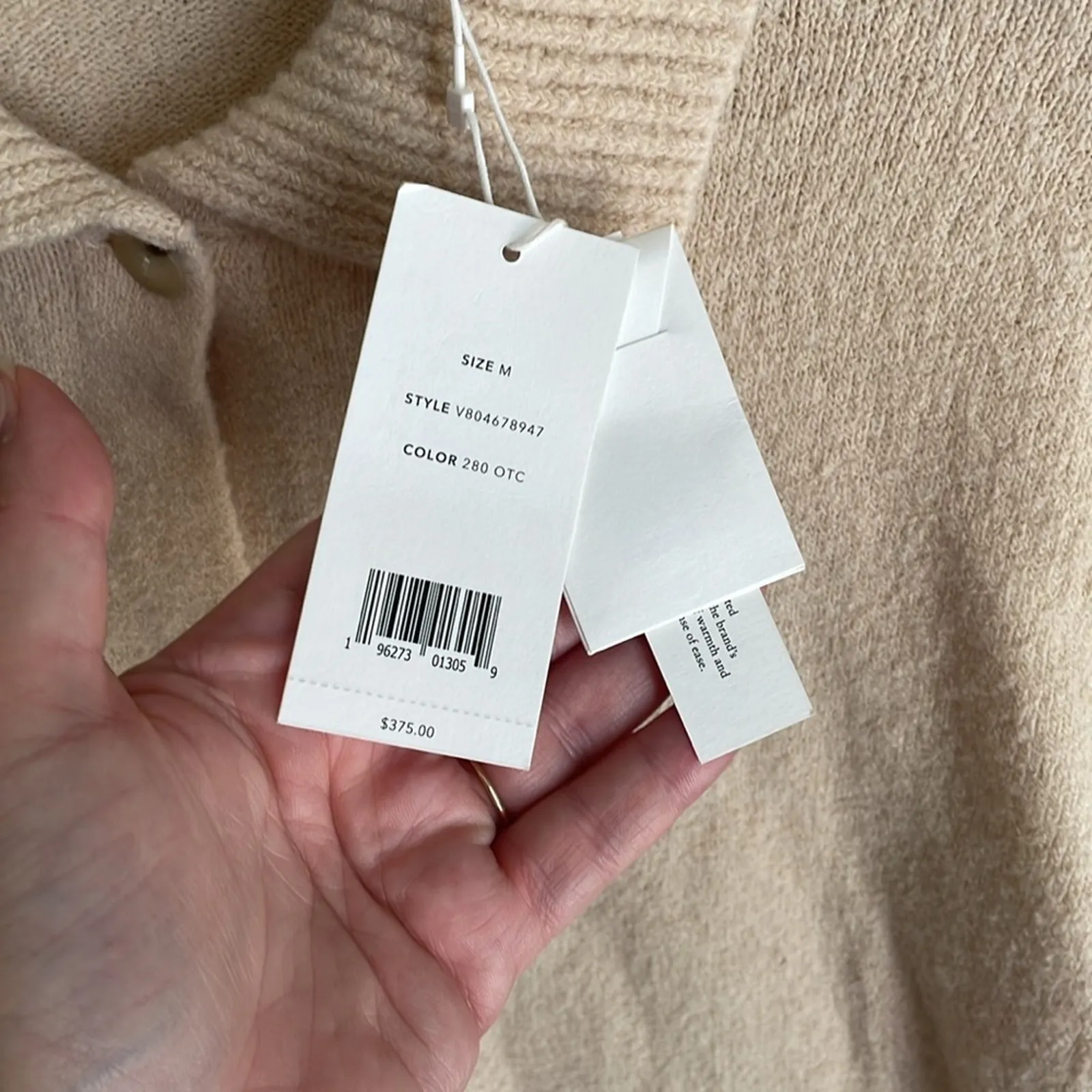 Vince Fitted Polo Wool Cashmere Cardigan - Image 8