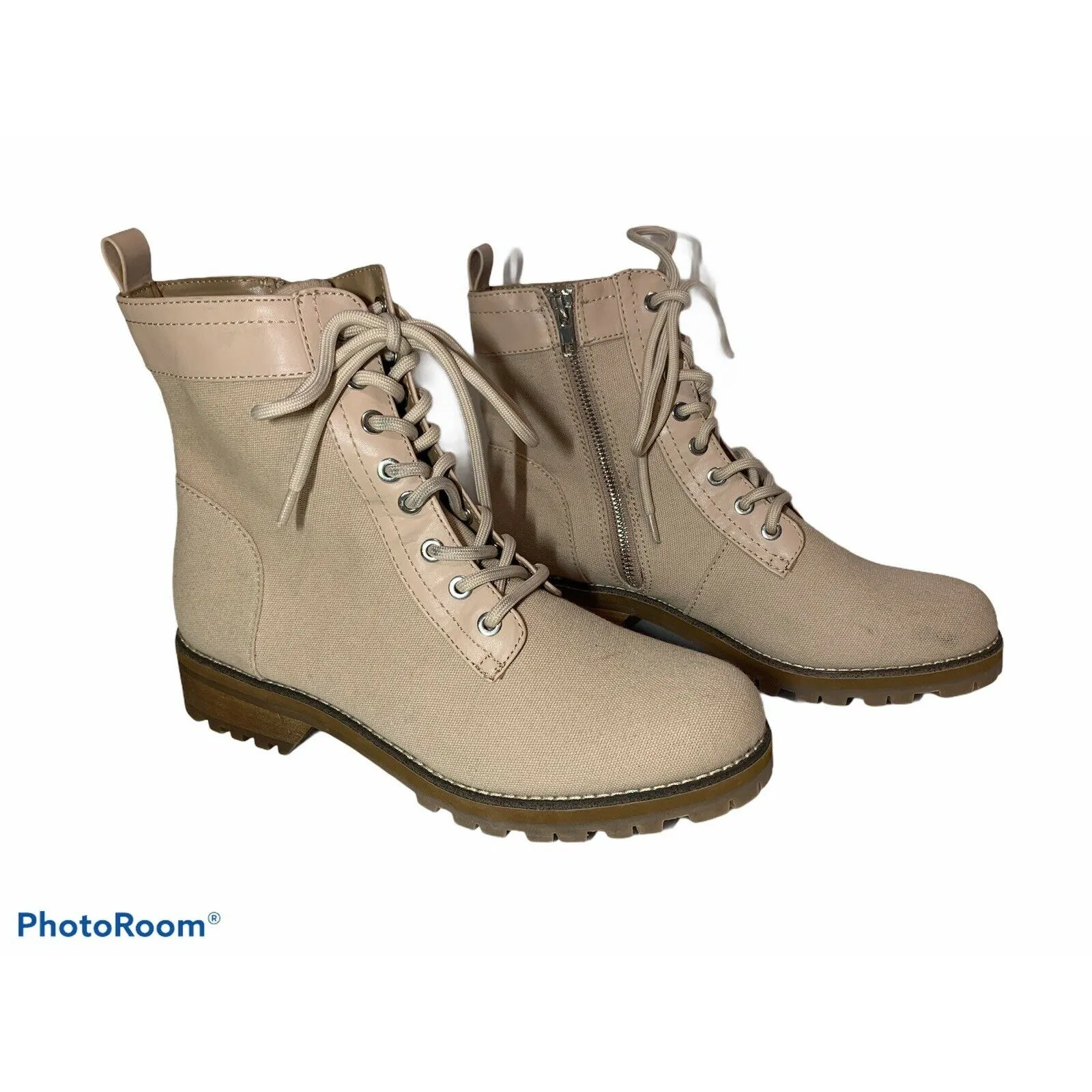 Abound Molli‎ Combat Boot blush canvas size 9.5 NEW - Image 2