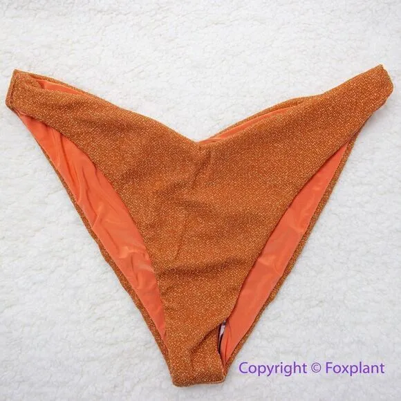 NEW Free People Beach Riot Vanessa shine‎ chili sparkle glitter bottoms, size S - Image 5