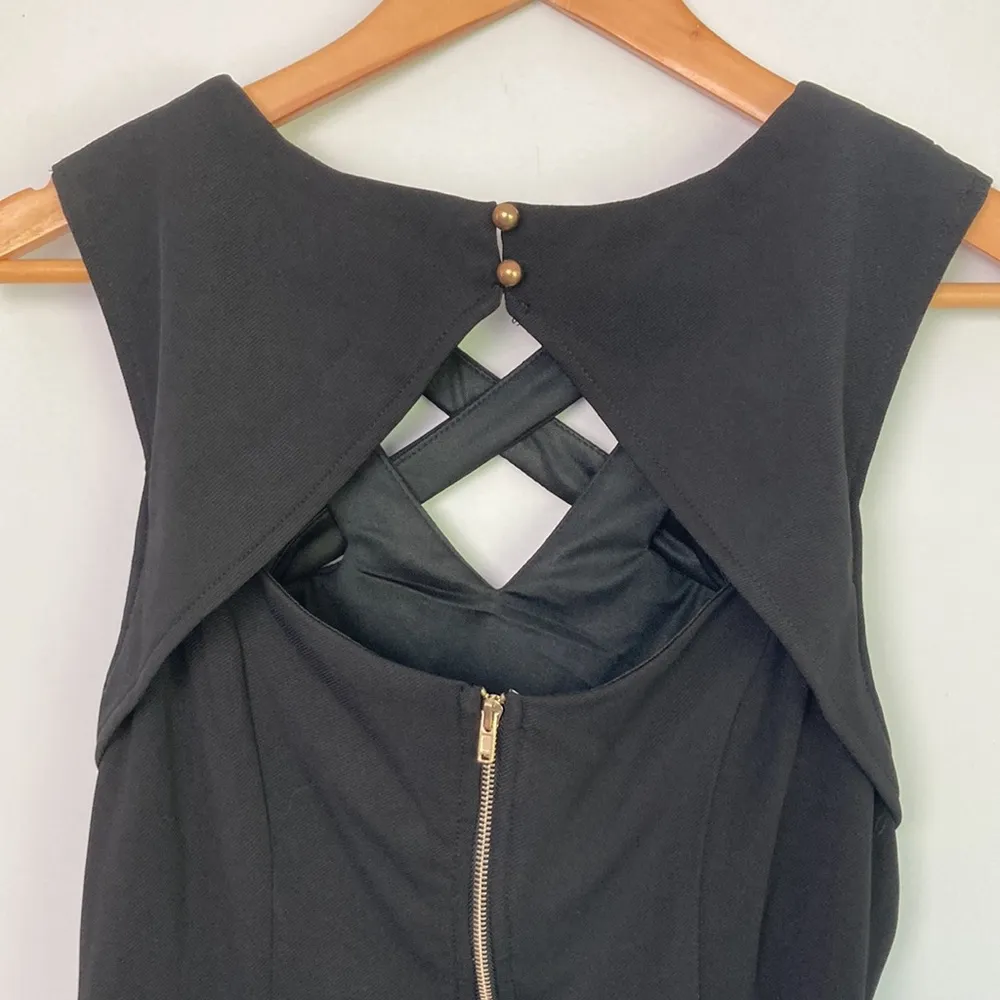 Ya Los Angeles| Cris Cross Top Dress LBD sz Large - Image 4