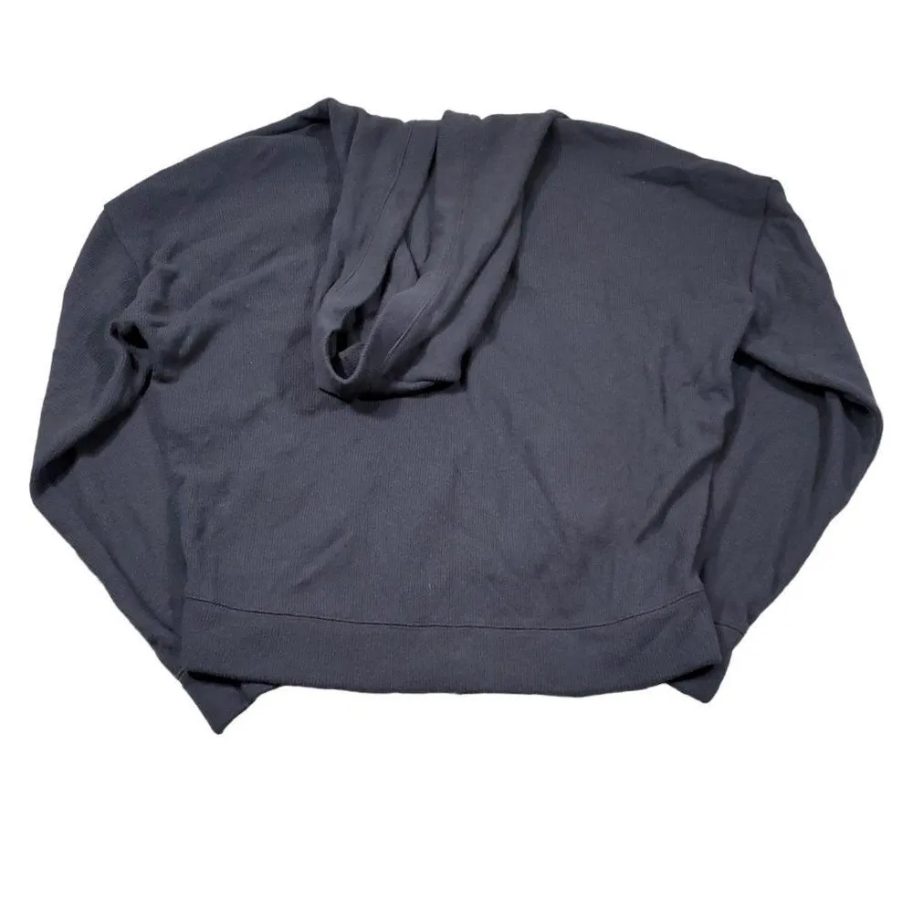 Abercrombie Gray Soft A&F Cozy Hoodie Sweatshirt Relaxed Women's Size XS Ribbed - Image 2