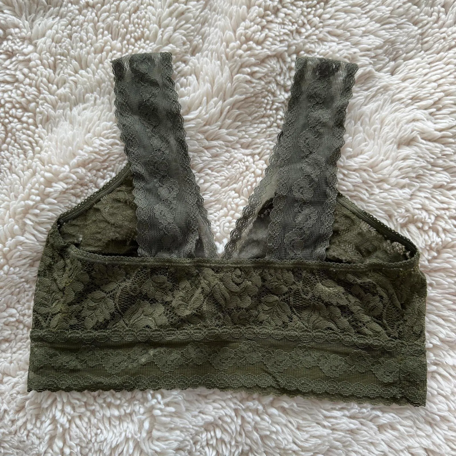 Lace Bralette in Olive Green Size undefined - Image 2