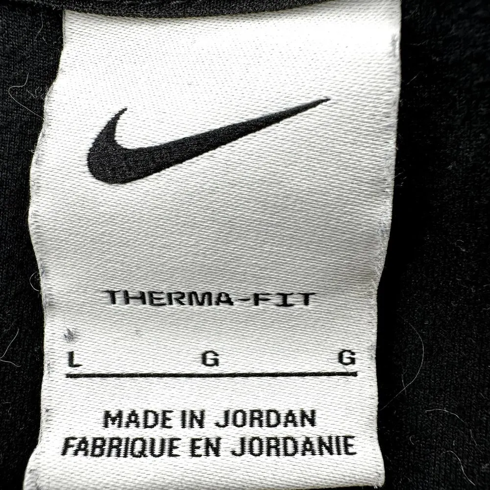 Nike Therma-Fit One Top Long Sleeve Fleece Stretch Sweat Wicking Black Large - Image 3