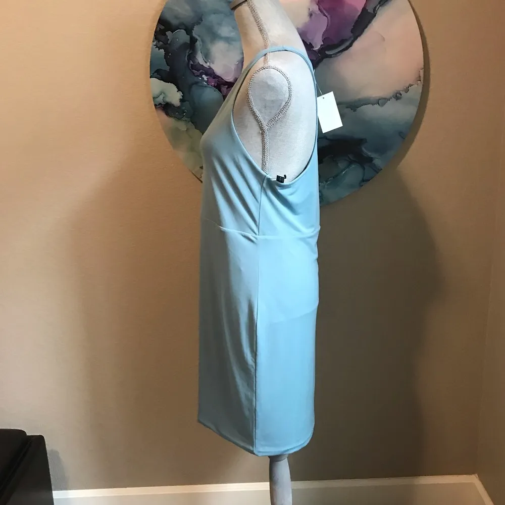 Leith Mini Blue Body-Con Dress - Size L - Image 2