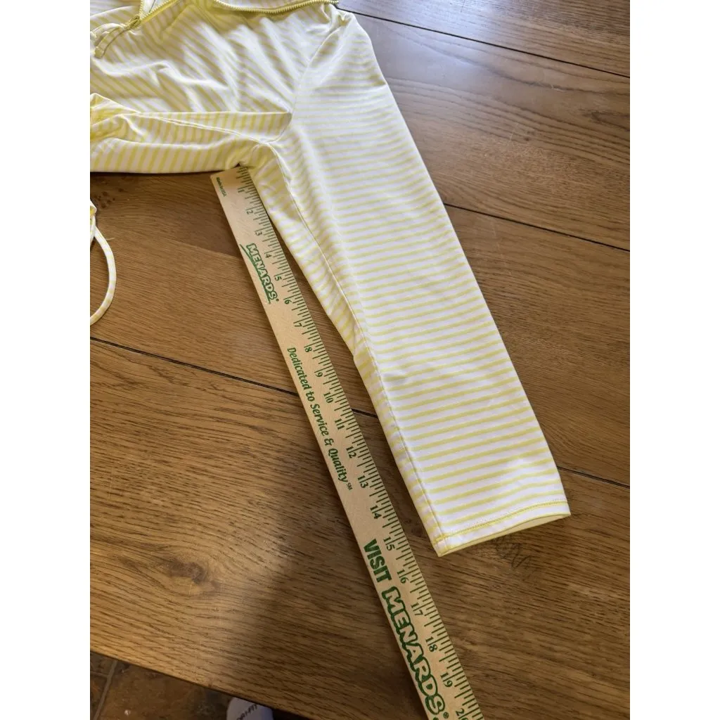 Zenergy by Chicos Size 2 US 12/14 Long Sleeve Stripe 1/4‎ Zip Shirt Athleisure - Image 7