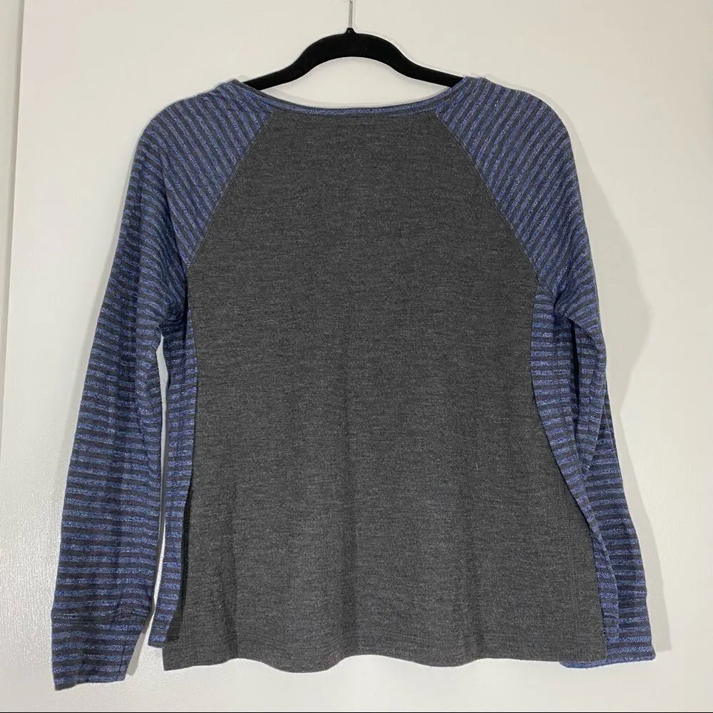 Sundry Womens Tres Jolie Stripe Tee In Klein Blue Size 1 Small - Image 7