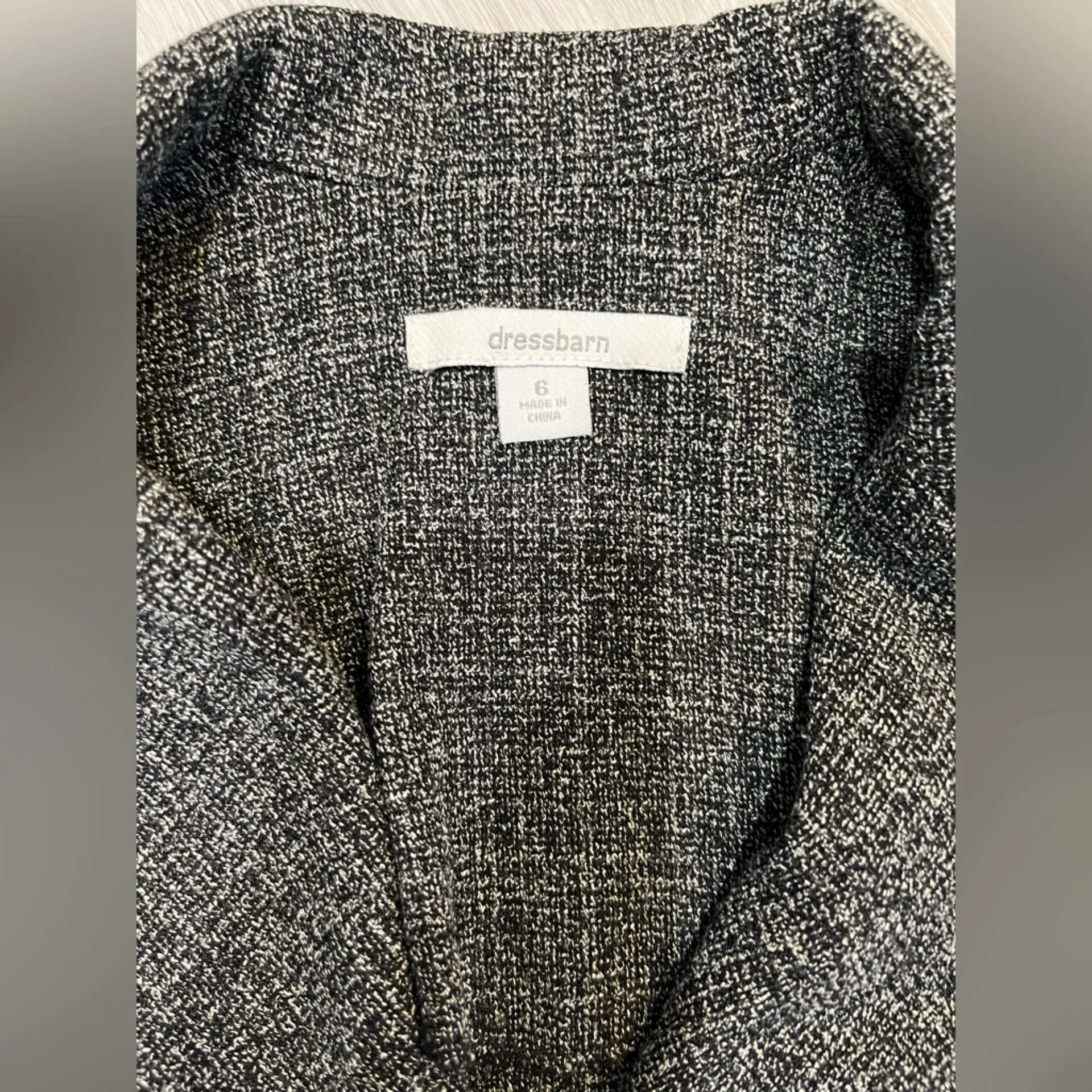 NWOT Dressbarn 2 pz Black and White Tweed Jacket - Image 7