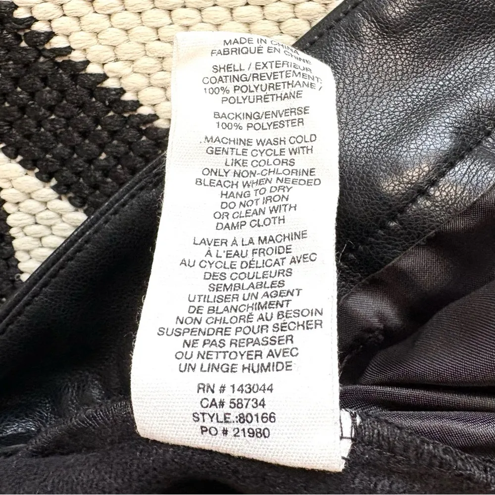 Avec Les Filles Cropped Flare Vegan Faux Leather Pants in Black Medium - Image 12