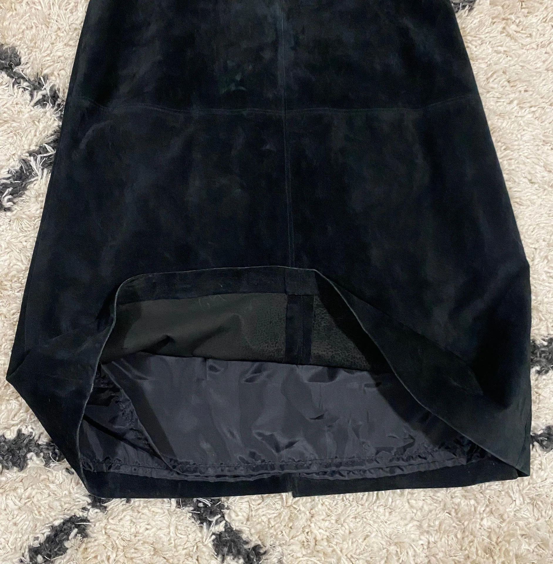 Brandon Thomas Vintage Black Leather Maxi Skirt - Image 4