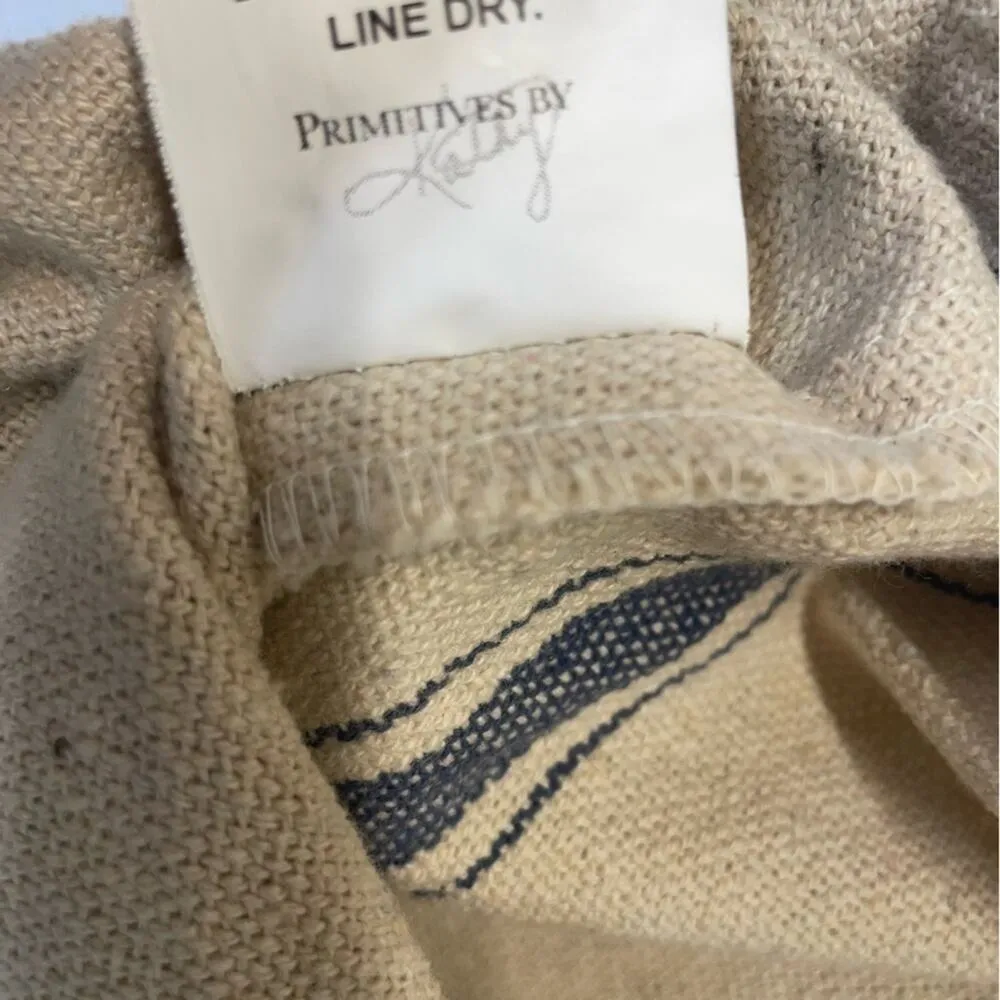 Burlap Beach Bag Live Life In Flip Flops woven tote Tan - Image 4