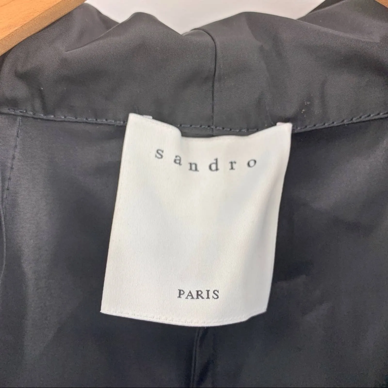 Sandro black shell jacket Mario size 40‎ / L new - Image 8