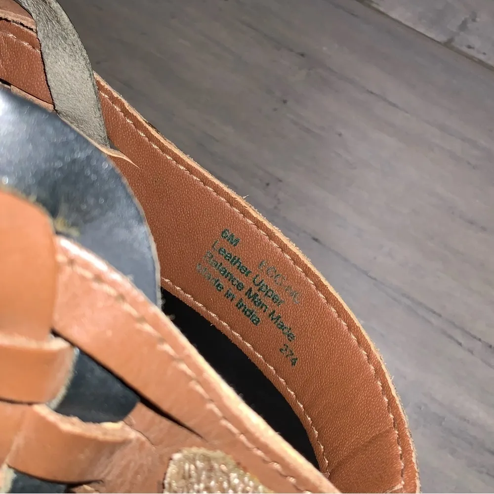 Dr Scholls Womens Comfort Strap Double Air-Pillo Sandals Tan Leather Size 6 - Image 12