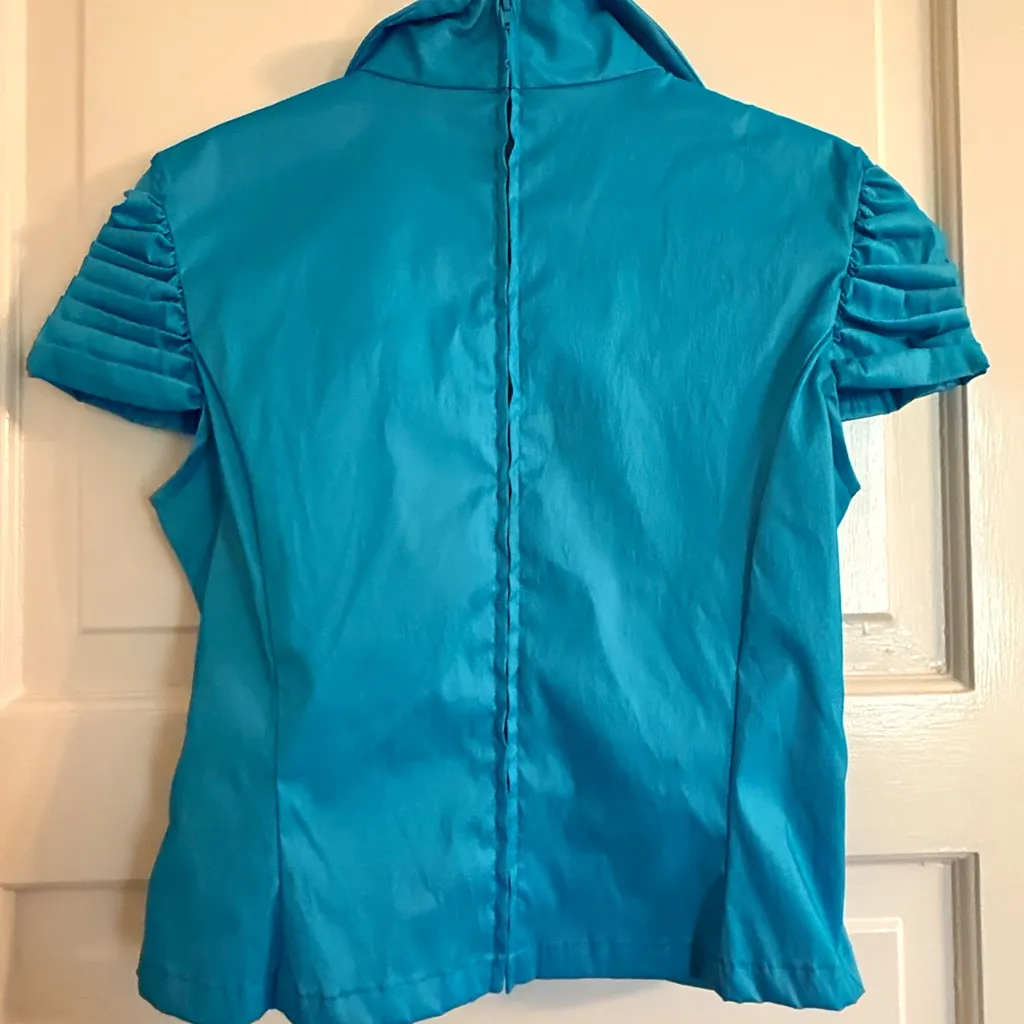 Tadashi Shoji Blue Women's Top - Image 3