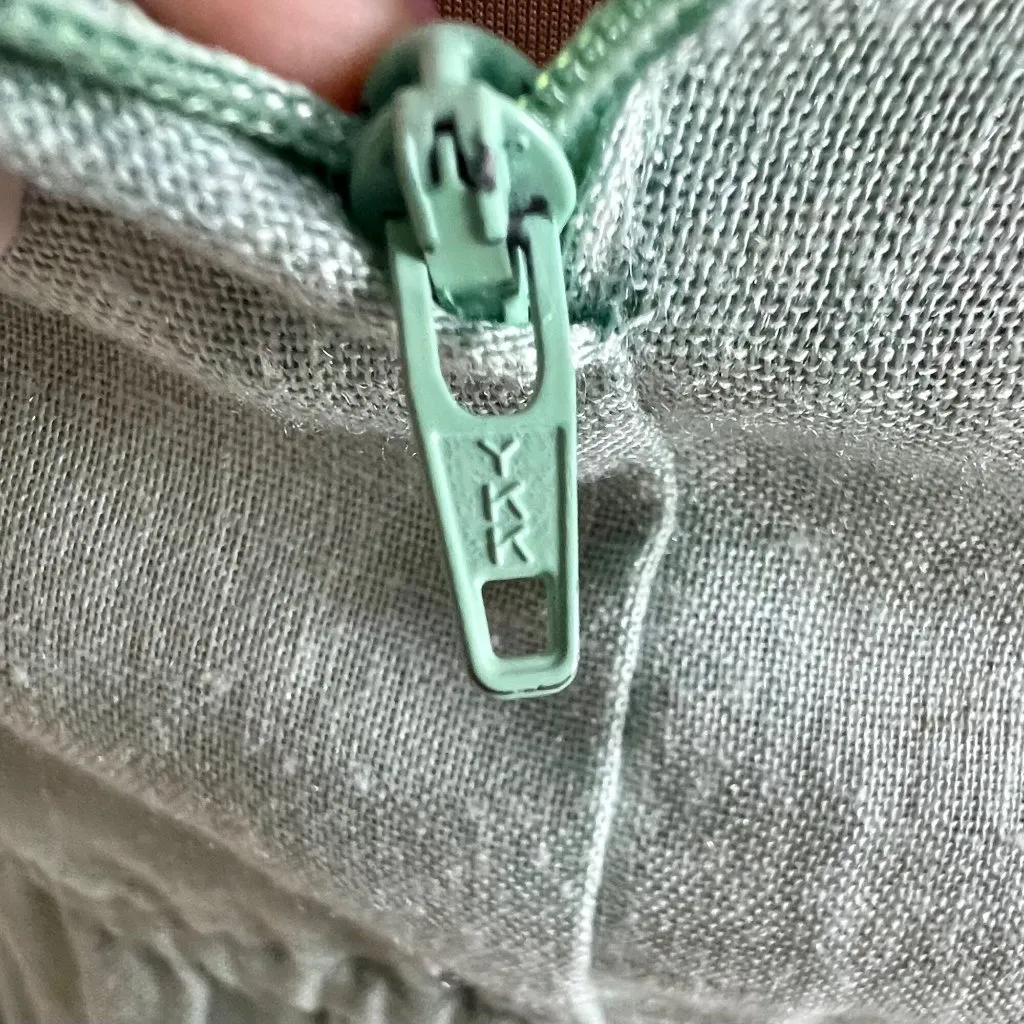 Vtg Brenner Petites Cottagecore Mint Green Pleated Lace Bodice Dress M Granny Size M - Image 10