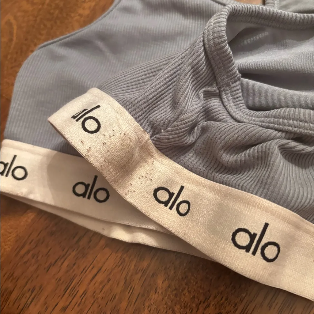 Alo Yoga Ribbed Sports Bra - Image 2