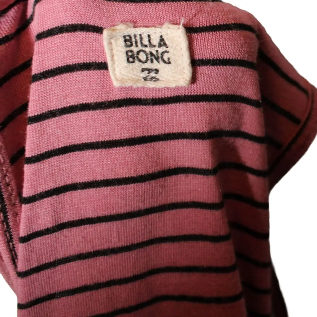 Y2K Billabong Pink & Black Striped Skater Dress - Image 7