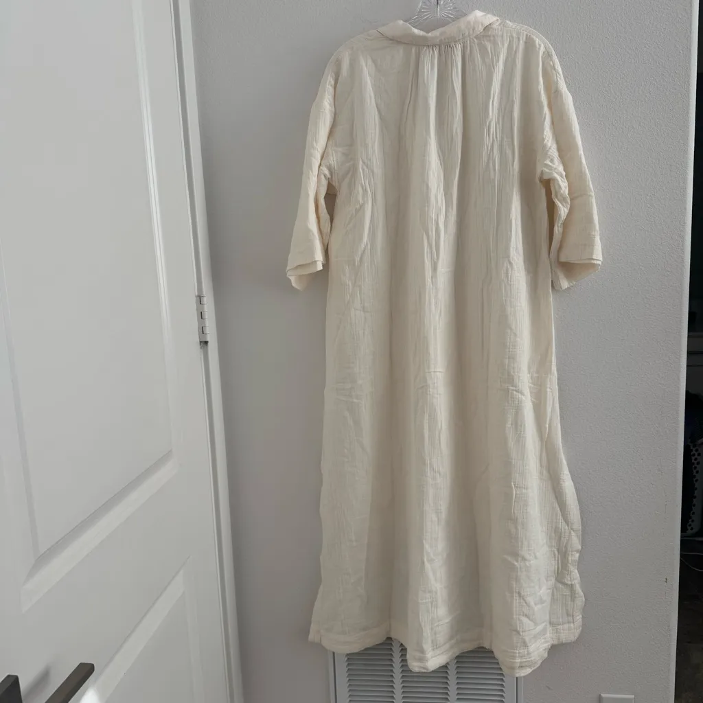 Madewell Lightestspun Cover-Up Maxi Shirtdress in Lighthouse Size: S, NWT - Image 11