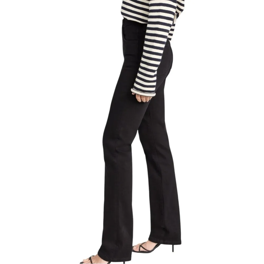 Favorite Daughter The Vivi‎ High Rise Straight Jeans Kingsley Black 24 - Image 3