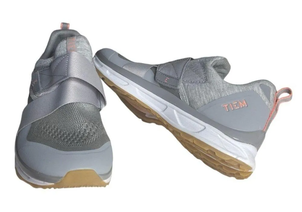 TIEM Slipstream Grey Cycling Shoes Slip On Breathable Mesh Womens Size 11.5 Gray - Image 9