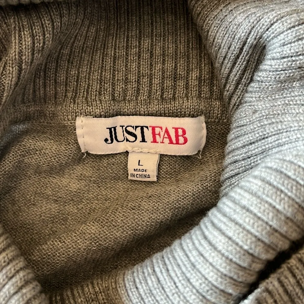 JustFab turtleneck sweater with fringe boho hem - Image 2